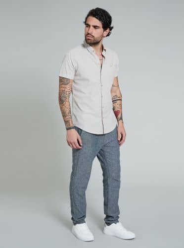 Купить Рубашка Piazza Italia con taschino a lato цвета слоновой кости по низкой цене