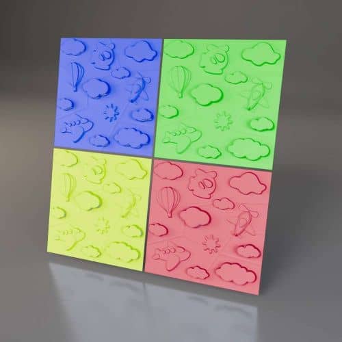 3D панель стеновая Relieffo Airplane 020 из пенополиуретана 600х600х30 мм