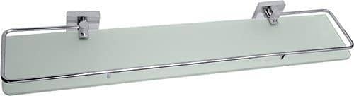 Купить Полочка Bemeta Beta с рельсами, стеклянная 600 мм 132102212 по низкой цене