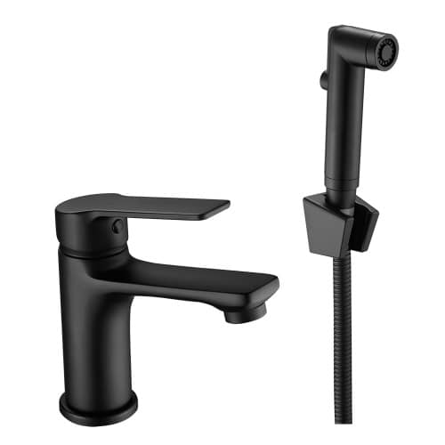 Купить Смеситель для раковины Esko Singapore black с гигиеническим душем черный по низкой цене