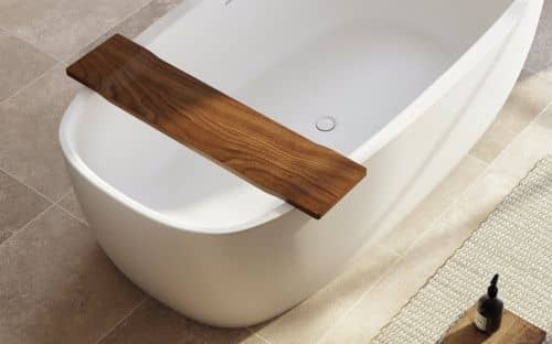 Купить Ванна Viva Lusso Coletta каменная, отдельностоящая, белая по низкой цене