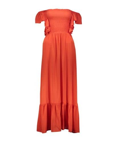 Купить Платье Piazza Italia длинное, коралловое по низкой цене