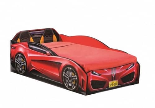 Купить Кровать-машина Cilek Carbed Spyder, красная, 70х130 см по низкой цене