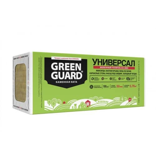 Купить Вата GreenGuard Универсал 100х600х1200 мм 2,88 м2/0,288 м3, 4 шт по низкой цене
