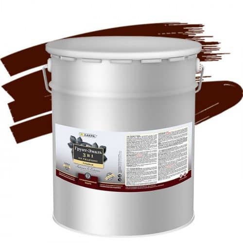 Купить Грунт-эмаль Лакра 3 в 1 по ржавчине красно-коричневая 15 кг по низкой цене