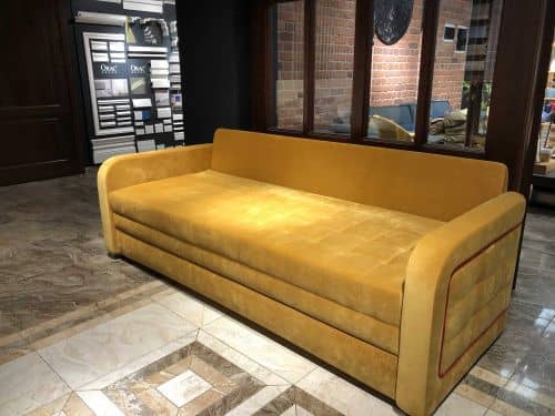 Купить Диван Anderssen Лайт М прямой желтый по низкой цене