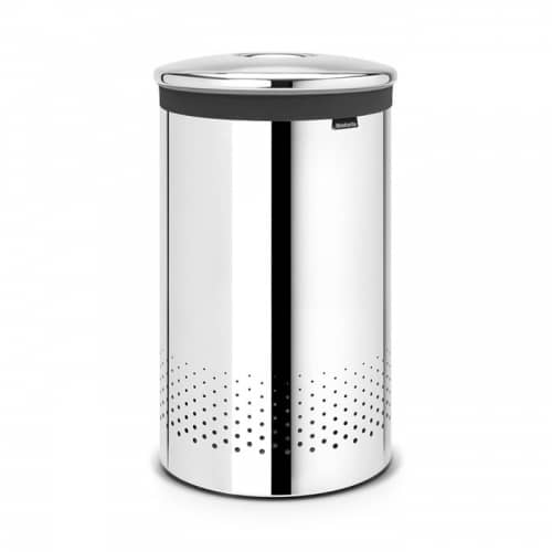 Купить Бак Brabantia для белья с металлической крышкой, стальной полированный, 60 л по низкой цене