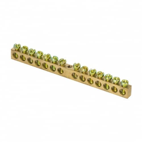 Купить Шина PEN "ноль-земля" 6х9 14 отвер. латунь крепеж по центру PROxima EKF sn0-63-14 по низкой цене