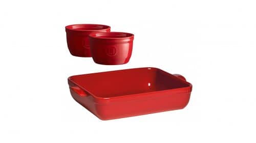 Купить Набор Emile Henry форма для лазаньи + 2 рамекина по низкой цене