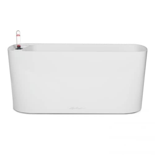 Купить Кашпо Lechuza Delta 20 Complete white high gloss 40x15x18 см по низкой цене
