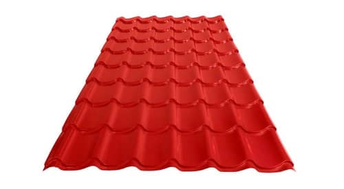 Купить Металлочерепица Супермонтеррей Коралл, матовая, 0,5х1100 мм по низкой цене