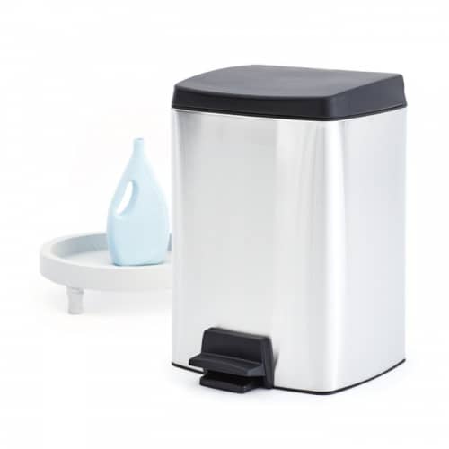 Купить Бак Brabantia мусорный, прямоугольный, матовая сталь, 10 л по низкой цене