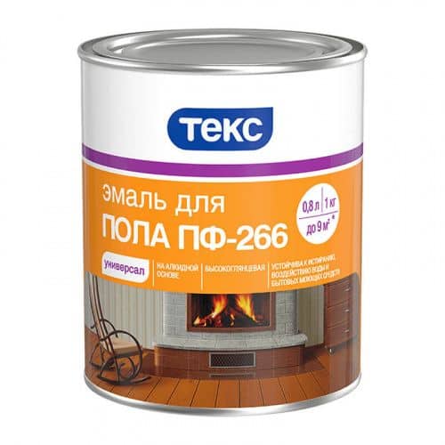 Купить Эмаль ТЕКС ПФ-266 Универсал для пола желто-коричневая 1 кг по низкой цене