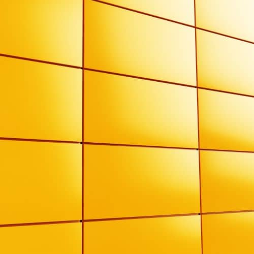 Купить Фасадная кассета Standard прямая 1170х545 мм RAL1003 (сигнальный желтый цвет) для наружной отделки дома по низкой цене