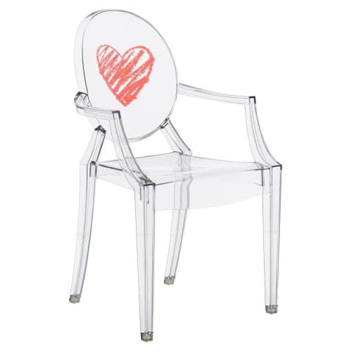 Купить Стул Kartell Lou Lou Ghost детский, кристалл, с рисунком по низкой цене