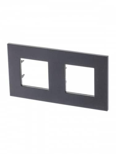 Купить Рамка 2-м 4мод. Zenit антрацит ABB 2CLA227200N1801 по низкой цене