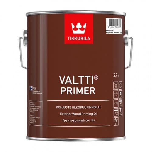 Купить Антисептик Tikkurila Valtti Primer для древесины грунтовочный 2,7 л по низкой цене