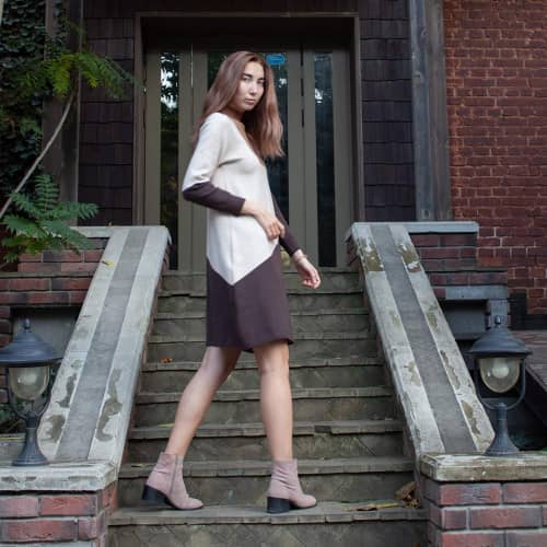 Купить Платье Lara FF05887 кофе по низкой цене