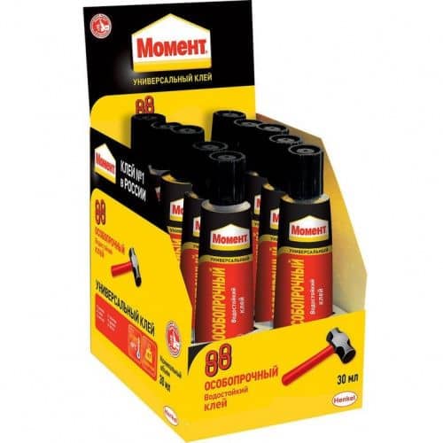 Купить Клей Henkel Момент 88 особопрочный туба в шоу боксе 10 шт 30 мл по низкой цене