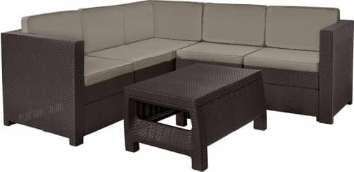 Купить Диван угловой и столик Keter Provence Set под искусственный ротанг по низкой цене