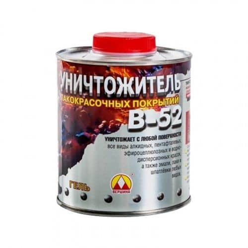 Купить Уничтожитель лакокрасочных покрытий ВЕРШИНА В-52 гель 0,85 кг по низкой цене