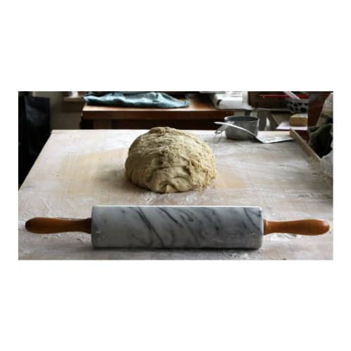 Купить Скалка Premier Housewares из натурального мрамора с деревянной подставкой, серая по низкой цене