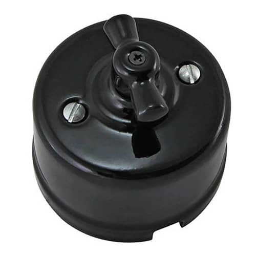 Купить Выключатель TDM ELECTRIC Болонь поворотный черный по низкой цене