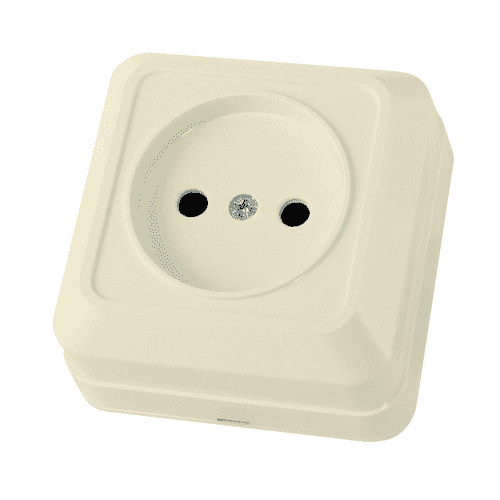 Купить Розетка Ладога SQ1801-0014 о/у, 1 гнездо, б/з, 10 А, 230 В, IP20, слоновая кость по низкой цене