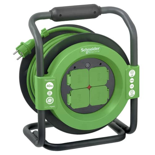 Купить Удлинитель Schneider Electric 40 м 4 гнезда с заземлением IP44 по низкой цене
