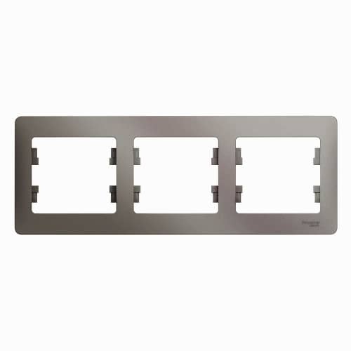 Купить Рамка Schneider Electric Глосса 3 поста горизонтальная платина по низкой цене