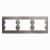 Купить Рамка Schneider Electric Глосса 3 поста горизонтальная платина по низкой цене