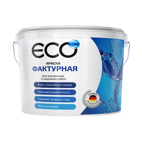 Купить Краска фактурная ECO белая 9 кг по низкой цене