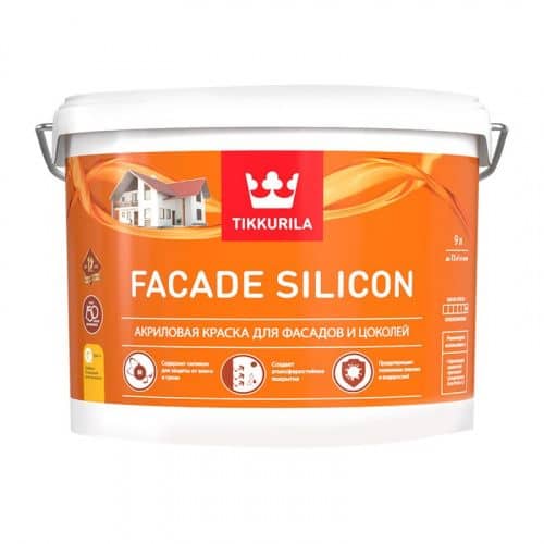 Купить Краска Tikkurila Facade Silicon C фасадная гл/мат 9 л по низкой цене