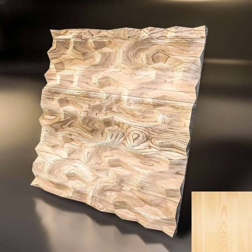 3D панель стеновая Relieffo Boomerang (Сосна) Д011С 600х600х60 мм