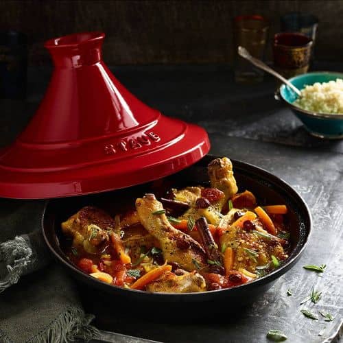 Купить Тажин STAUB, диаметр 28 см, черный/вишневый по низкой цене