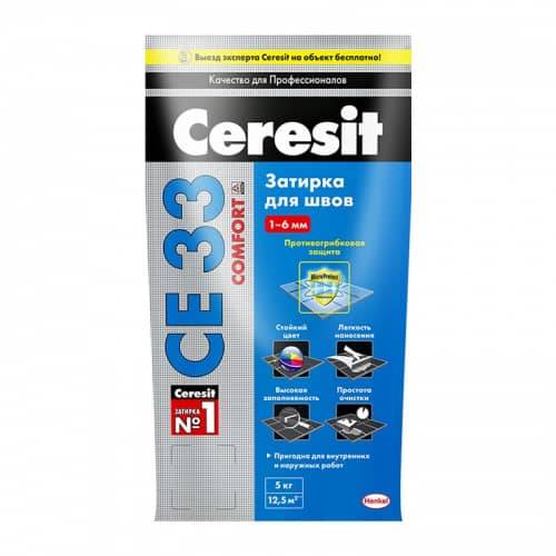 Купить Затирка Ceresit CE 33 S №01 белая 5 кг по низкой цене