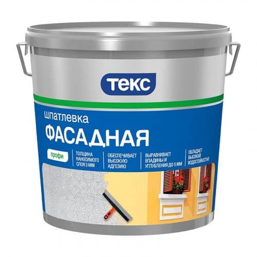 Купить Шпатлевка ТЕКС Профи фасадная акрилатная 5 кг по низкой цене