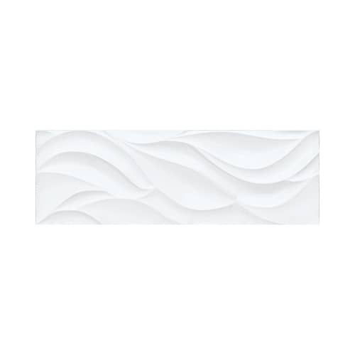 Купить Плитка настенная Сигма белая рельеф 20х60 см по низкой цене