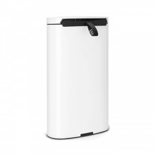 Купить Бак Brabantia FlatBack+ мусорный, белый, 30 л по низкой цене
