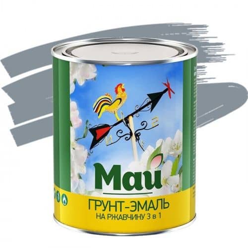 Купить Грунт-эмаль Май 3 в 1 по ржавчине серая 1,9 кг по низкой цене