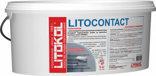 Купить Грунтовка LITOKOL Litocontact адгезионная 5 кг по низкой цене