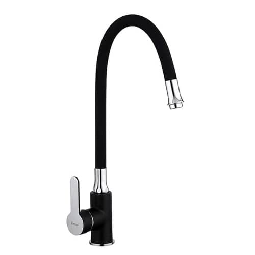 Купить Смеситель для кухни Frap F4042 с гибким изливом хром, чёрный по низкой цене