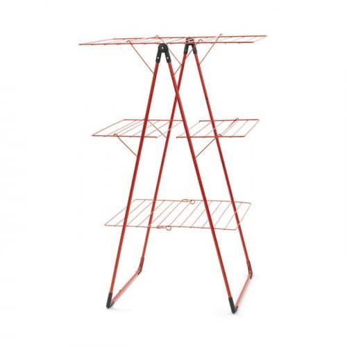 Купить Сушилка Brabantia трехъярусная, напольная, красная по низкой цене