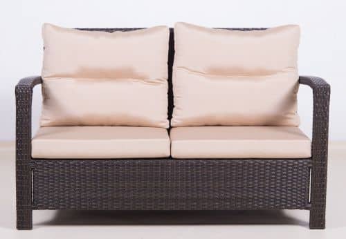 Купить Диван ТЕРРАСА Люкс ВЕНЕЦИЯ 2-х местный, плетеный, жгут 30834, с подушками по низкой цене