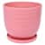 горшок керамический рельеф с поддоном d21,5 см розовый Купить Горшок керамический Рельеф с поддоном D21,5 см розовый по низкой цене