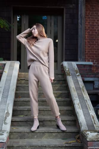 Купить Костюм Lara JS-1952 коричневый по низкой цене