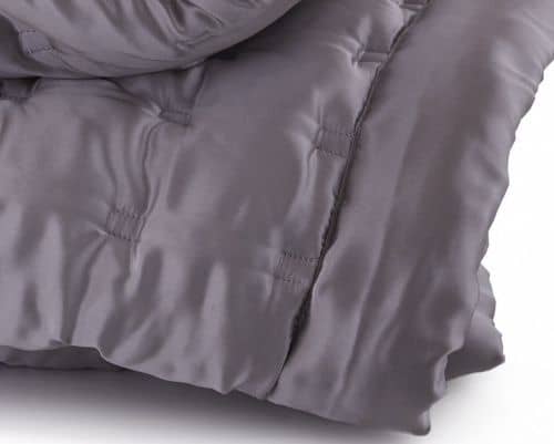 Купить Покрывало Gingerlily Windsor silver grey шелковое, 270х270 см по низкой цене