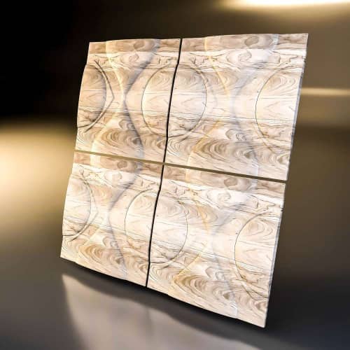 3D панель стеновая Relieffo Clock (Лиственница) Д13ЛС 600х600х30 мм