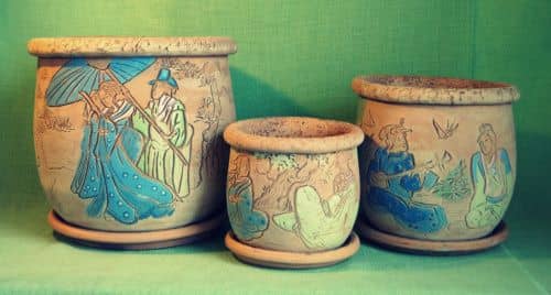 Купить Цветочный горшок Золотое Япония 120 мм по низкой цене