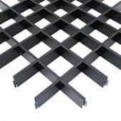 Купить Несущая направляющая к потолку Грильято, черная, L=2400 мм, h=40 мм, 100х100 мм, 0,32 мм по низкой цене